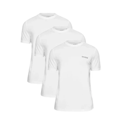 Image of Guess TEE 3 PACK Pyjama top, Men&#039;s, Size: XL, Pure white