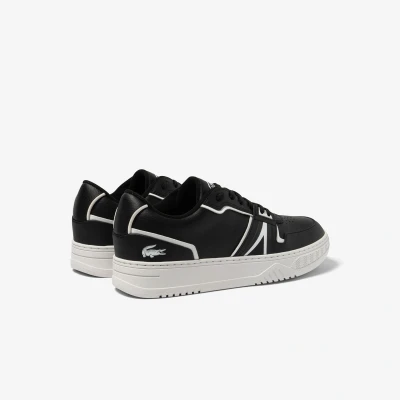 Image of Lacoste Mens L001 Trainers in Black White Leather (archived) Size UK 9.5