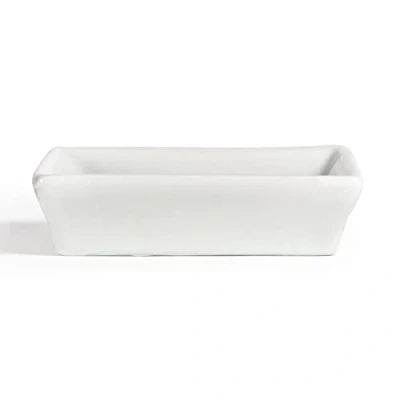 Image of Olympia Flat Square Miniature Dishes 80mm Porcelain White Serving Bowls 12pc