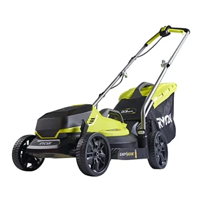 Image of Ryobi OLM1833B 18V ONE+ Cordless 33cm Lawnmower (Body Only), Anthracite/Green