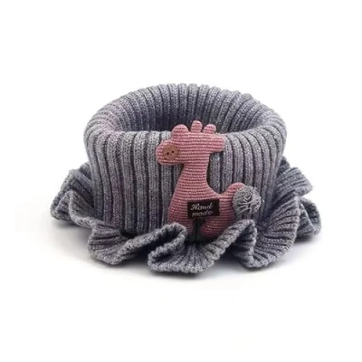 Image of HEVIBK fashion kids scarves, winter shawl gifts (Grey)