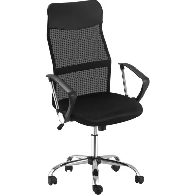 Image of HOMCOM Executive Office Chair High Back Mesh Seat Desk Chairs, Black
