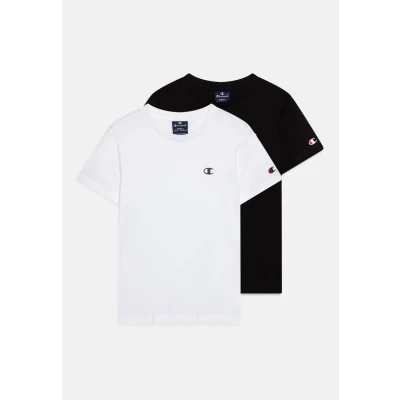 Image of Champion CREW NECK Unisex 2 PACK Basic Tshirt for kids, Size: 3 4y, White