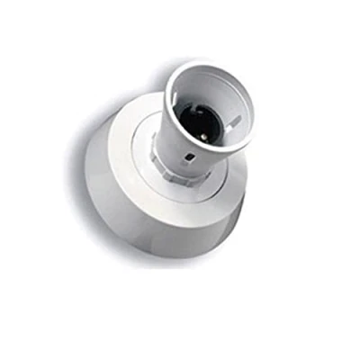 Image of Merriway BH05757 Batten Straight Pre Wired Lamp Holder, White