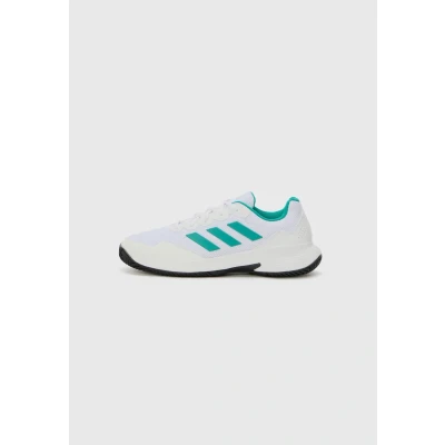 Image of adidas Men&#039;s Gamecourt 2.0 Tennis Shoes, FTWR White/Pure Teal/core Black, 6 UK