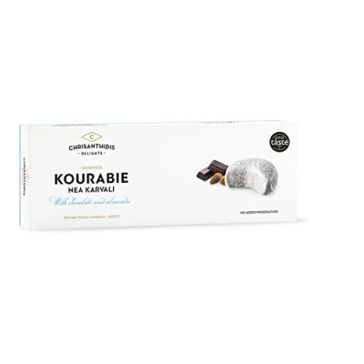 Image of Chrisanthidis Delights Kourabie Shortbread with Chocolate and Almonds, 200 g