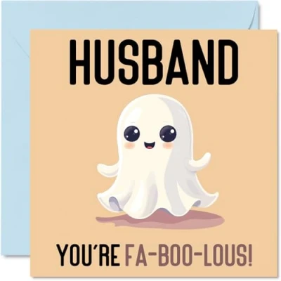 Image of Birthday Cards for Husband Fa Boo Lous Funny Happy Card from Wife, Hubby Gifts, 145mm x Joke Greeting Men Him
