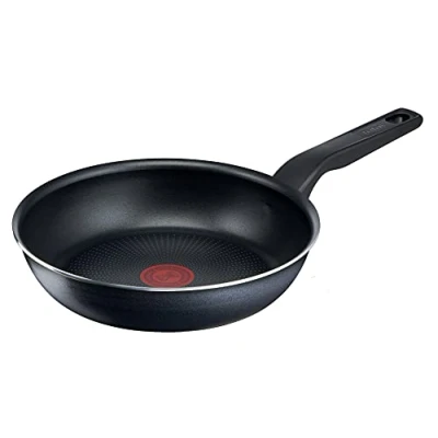 Image of Tefal C38504 XL Force frying pan 24 cm non stick coating durable robust thermal signal diffusion base bottom extra large shape aluminium sturdy handle black