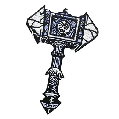 Image of Thor&#039;s Hammer Mjölnir Viking Iron on Patch Vikings Patches, Odin Embroidery Patch, Thor ironable Valhalla Badges Finally Home