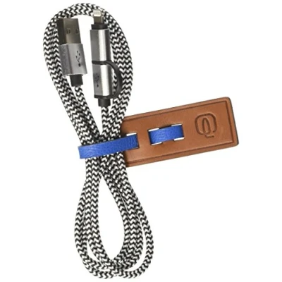 Image of PIQUADRO BagMotic, Unisex Cable Tie Adult, Leather/Blue, 1x2x8 cm (W x H L), Keyring