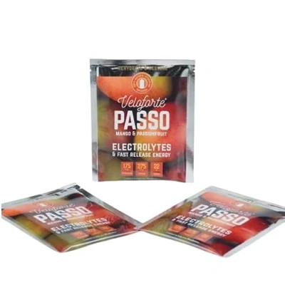 Image of Veloforte Passo Natural Electrolyte Powder, Fast Release Electrolytes &amp; Energy for Hydration Performance, Mango Passionfruit Flavour, Perfect During After Exercise (9)