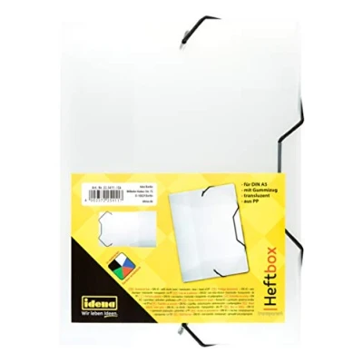 Image of idena® DIN Box File with Elastic Strap a5 White