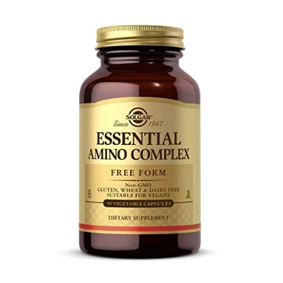 Image of Solgar Amino 75 Essential Acid Vegetable Capsules Pack of 90 8 Aminos Complex For Metabolic Processes Easy to Digest Vegan