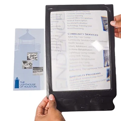 Image of KAV Magnifying Glass Reading Vision Aid 305x195mm with 3X Large Full Sheet Handheld Rectangular Magnifier Lens for Seniors, Low Vision, Books, Pages, Magazines, Newspapers and Maps