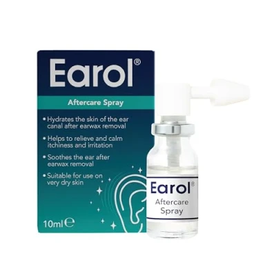 Image of Earol Aftercare Ear Spray Soothes and Hydrates The After Wax Removal Prevents Itchiness Irritation 1 Pack of 10ml Metered Dose
