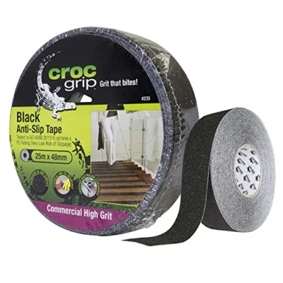 Image of CROC grip 235 Commercial High Grit Black Anti Slip Tape 48mm x 25m, 48 mm 25 m