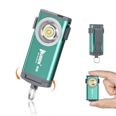 Image of WUBEN G2 Keychain Flashlights 175 Wide Beam, Magnetic Keyring Torch High Lumens, 5 Light Modes Pocket for Reading, Dog Walking, Hiking, Everyday Carry.