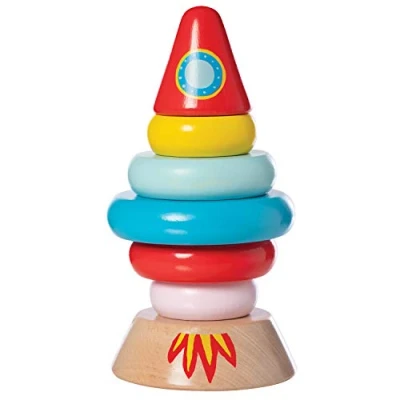 Image of Manhattan Toy Stacker Rocket Baby and Toddler 7 Piece Magnetic Wooden Stacking Set