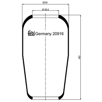 Image of 81436010095, 81436010097, 81436010102, 81436010105, 81436010126 Boot, air suspension FEBI BILSTEIN 20916 MAN: F 2000, TGA