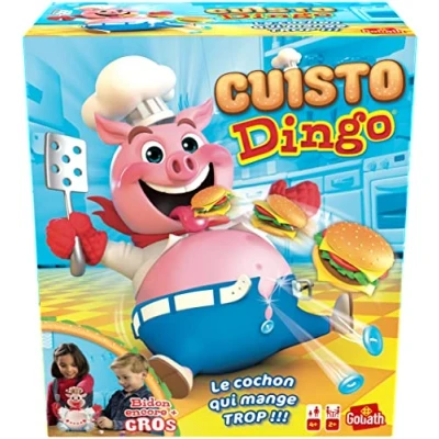 Image of Goliath Cuisto Dingo Board Game For Kids The Pig Who Eats Too Much Funny To Play with Family or Friends From 4 Years Old