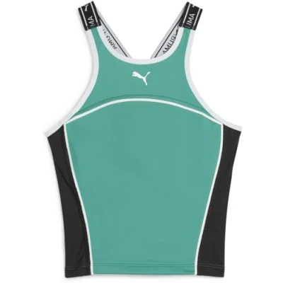 Image of Puma FIT Train Strong Fitted TANK Top, Women&#039;s, Size: Medium, Sparkling green