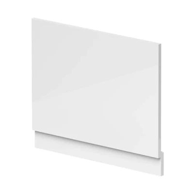 Image of nuie BPR111W Bath Panels Modern Bathroom Waterproof Shower End Panel, 700mm, Gloss White