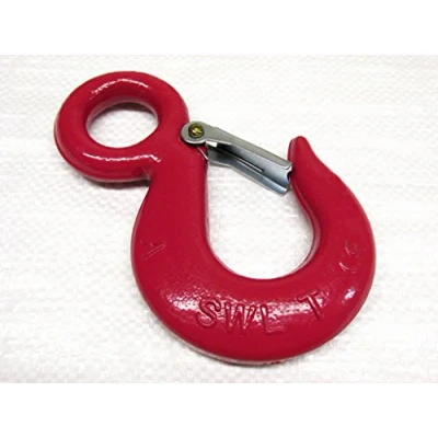 Image of 1 Ton Large Eye Hook with Safety Catch (Alloy Steel Red Lifting Tested)