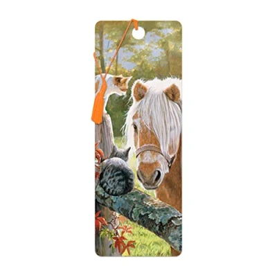 Image of 3D LiveLife Bookmark Just Visiting from Deluxebase. A Horse with lenticular Artwork Licensed Renowned Artist Persis Clayton Weirs