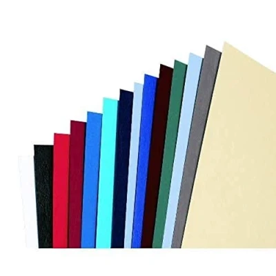 Image of GBC A4 250 GSM Leatherboard Window Binding Covers Blue