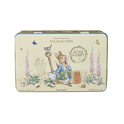 Image of New English Teas Peter Rabbit Gift Tea Caddy with 100 Bag Selection Beatrix Potter