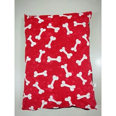 Image of AmigoZone Large Pet Dog Bed Zipped Removable &amp; Washable Cushion Cover Only (Large, Red Bone)