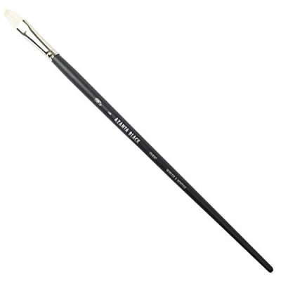 Image of Winsor &amp; Newton Azanta Black Brush for Oil and Acrylic Painting, Wood, Transparent, Filbert 12mm Nr. 6