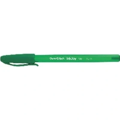 Image of Paper Mate InkJoy 100 Triangular Ballpoint Pens with Cap Pack of 3 Medium Point Greenaa