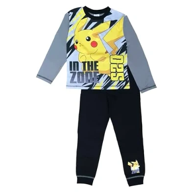 Image of Pokemon, Boys 2 Piece Pyjamas Set, Grey, Age 13 Years