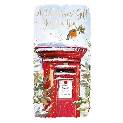 Image of A Christmas Postbox Gift Just for You Money Wallet Card Xmas X14375EF