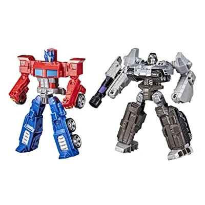Image of Transformers Toys Heroes and Villains Optimus Prime Megatron 2 Pack Action Figures for Kids Ages 6 Up, 7 inch (Amazon Exclusive)