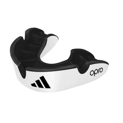 Image of adidas Mouth Guard Gum Shield Adult Boxing Rugby Hockey MMA Martial Arts, with Case and Fitting Device, OPRO Silver