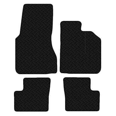 Image of Carsio Car Mats For Smart Forfour 2015+ Onwards 3mm 4pc Set Tailored Fit Rubber Floor Mat Complete Accessory Black Custom Fitted Anti Slip Backing, Heavy Duty &amp; Waterproof