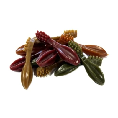 Image of *New* 50 x Mini Toothbrush Vegetarian Dog Treats Chews 100% Meat Free Natural