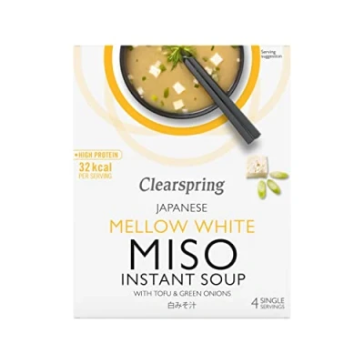 Image of Clearspring Mellow White Miso Soup + Tofu 2 x 4x10g