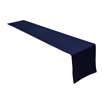 Image of Lemos Home Table Runner, Linen Made from 100% Cotton, Concept Collection, Choice of Colours and Sizes (Table Runner 40 x 200 cm, Navy Blue)