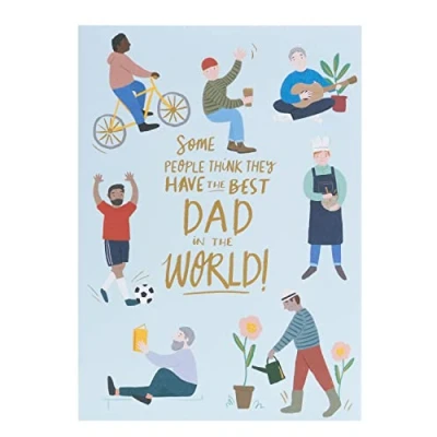 Image of UK Greetings Father&#039;s Day Card For Dad With Envelope Sweet Cartoon Design