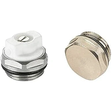 Image of Greened House Central Heating Radiator/Towel Rail Blanking Plug &amp; Air Vent Set 1/2&quot; Thread
