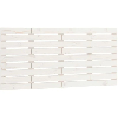 Image of vidaXL Wall Headboard White 146x3x63 cm Solid Wood Pine