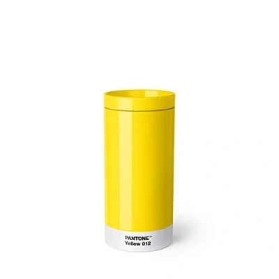 Image of Copenhagen Design Pantone to Go, Stainless Steel Travel Mug/Thermo Cup, 430 ml, Yellow 012 C, 1 Count (Pack of 1)