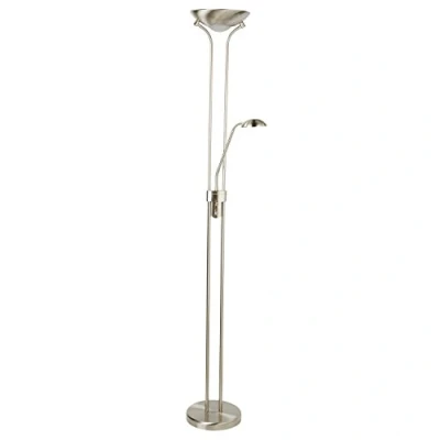 Image of LED 1 Light Mother &amp; Child Lamp Satin Silver