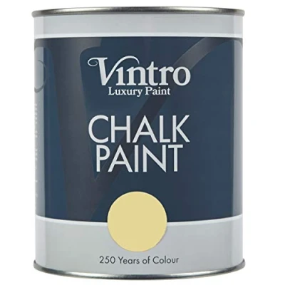 Image of Vintro Chalk Paint Furniture Shabby Chic Upcycle Decorate Ultra Matt Finish 1 Litre (Xanthe)