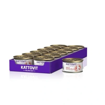 Image of Kattovit Dose Feline Diet Niere/Renal mit Lamm bei Niereninsuffizienz 85g (Menge: 12 je Bestelleinheit)