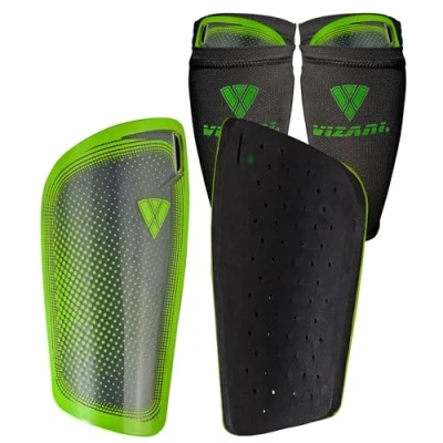 Image of Vizari Atletico Lightweight Football Shinguards with Compression Pocket Sleeve