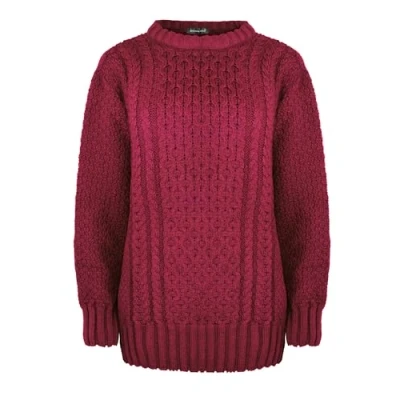 Image of Generation Fashion New Unsex Kids Girls Boys Knitted Long Sleeve Jumper Cable Knit Sweater Pullover Top Size 3 Years to 13 Years[Wine, 4YEAR]
